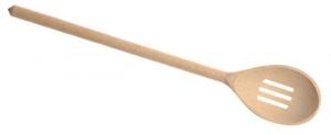 Lingura lemn perforata 30cm, Practic