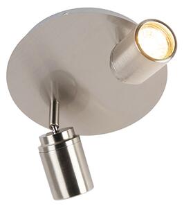 Spotlight modern pentru baie din oțel cu 2 lumini IP44 - Ducha