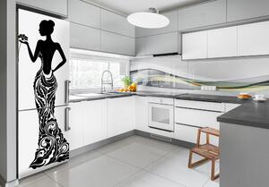 Autocolant pe frigider ilustrare de moda