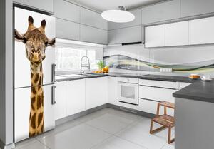 Autocolant frigider acasă Girafă