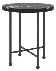 Masă de bucătărie, Ø50 cm , sticlă securizată și oțel