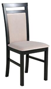 Scaun MILANO 5, negru/grej - Paros 2, lemn de fag/stofa catifelata, 43x40x93 cm