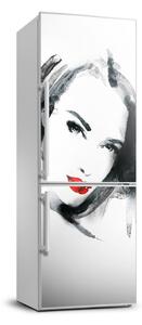 Foto Autocolant pentru piele al frigiderului Portret de femeie
