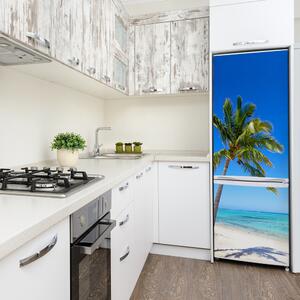 Foto Autocolant pentru piele al frigiderului plaja tropicala