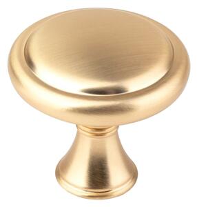 Buton pentru mobila Artesi, finisaj auriu periat, D:32 mm