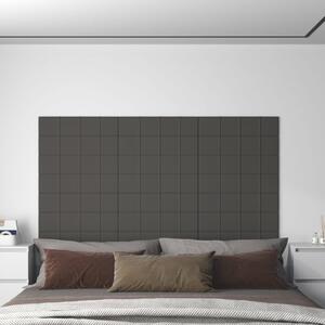 Panouri de perete, 12 buc. gri închis 60x15 cm textil 1,08 m²