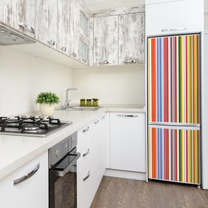 Autocolant frigider acasă dungi colorate