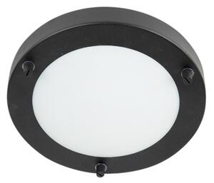 Plafoniera moderna neagra 18 cm IP44 - Yuma