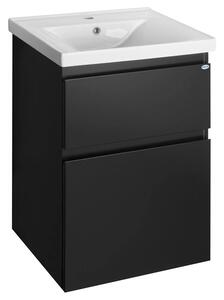 Aqualine Aqualine, dulap pentru lavoar ALTAIR 52x72,5x45 cm, negru mat, AI655