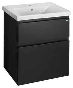 Aqualine Aqualine, dulap pentru lavoar ALTAIR 61,5x72,5x45cm, negru mat, AI665