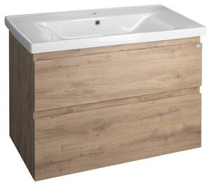 Aqualine Aqualine, dulap pentru lavoar ALTAIR 86,5x60x45cm, stejar emporio, AI390