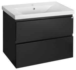 Aqualine Aqualine, dulap pentru lavoar ALTAIR 77,5x60x45cm, negru mat, AI680