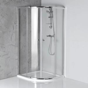 Aqualine Aqualine, paravan de duș ARLETA pătrat 800x800mm, sticlă transparentă, HLS800Y
