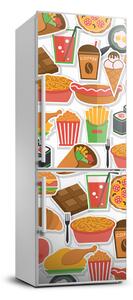Foto Autocolant pentru piele al frigiderului Consumul de fast-food