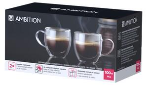 Set 2 cesti cafea espresso 100ml, termorezistente, Mia