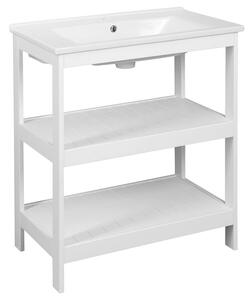 Aqualine Aqualine, dulap pentru lavoar cu etaj ETIDE 71,5x86x44 cm, alb mat, ET720