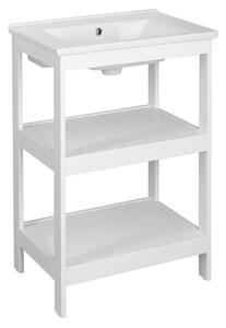 Aqualine Aqualine, dulap lavoar cu etaj ETIDE 51,5x85x44 cm, mat alb, ET505