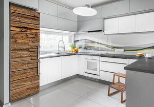 Foto Autocolant pentru piele al frigiderului de perete din lemn