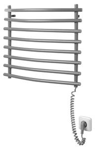 Aqualine Aqualine, Uscător de prosoape electric, 570x465 mm, 72 W, aluminiu gri - metalic (RAL9007), SU210A