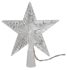 Stea decorativa pentru bradul de Craciun, 10 becuri LED alb cald, 20x17 cm, cu baterii