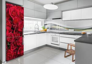Autocolant pe frigider trandafiri rosii