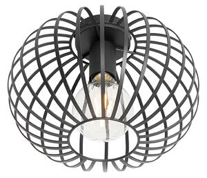 Plafoniera de design neagră 30 cm - Johanna