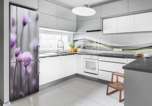 Autocolant frigider acasă flori arpagic