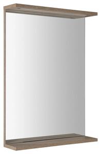 Aqualine Aqualine, oglinda KORIN STRIP cu iluminare LED 50x70x12cm, stejar platinat, KO995S