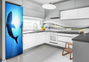 Autocolant pe frigider siluete de rechini