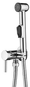 Aqualine Aqualine, baterie pentru bideu ascuns cu spray Stop, furtun 1,2 m, rotund, crom, SK302