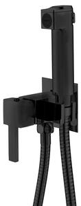 Aqualine Aqualine, baterie pentru bideu ascuns cu spray Stop, furtun 1,2 m, pătrat, mat negru, SK301B