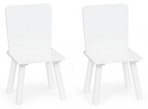 Set de masa in forma de luna si doua scaune pentru copii MCT WH140 - Alb