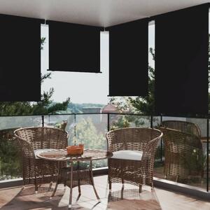 Copertină laterală de balcon, negru, 117x250 cm