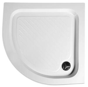 Aqualine Aqualine, Cadă de duș autoportabilă acrilică, sfert de cerc 80x80x15cm, BTTR80
