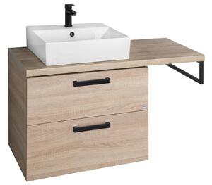 Aqualine Aqualine, VEGA Set mobilier baie, latime 125 cm, stejar platinat, VG883-02