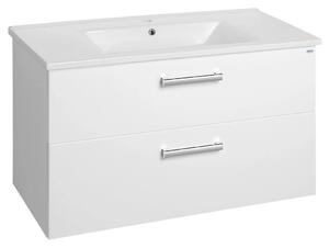 Aqualine Aqualine, dulap chiuvetă VEGA 100cm, 2xsertare, alb, VG103