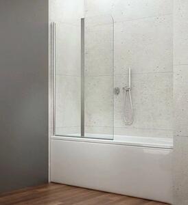 Aqualine Aqualine, paravan de baie WILA 900x1400 mm, pliabil, cromat, sticla transparenta, AQ5742