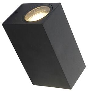 Aplică modernă neagră cu 2 lumini IP44 - Baleno