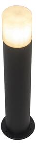 Lampă de exterior neagră cu abajur opal alb 50 cm - Odense