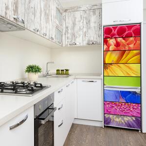 Autocolant frigider acasă flori colorate