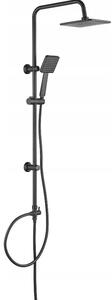 Deante Neo Boro, set de duș, cap de ploaie superior + cap de duș manual cu 1 funcție, negru, NER_N51K