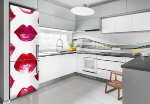 Autocolant pe frigider buze rosii