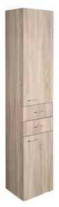 Aqualine Aqualine, dulap înalt ZOJA/KERAMIA FRESH 35x184x29cm, stejar platină, 51222