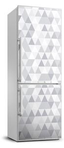 Autocolant frigider acasă triunghiuri gri