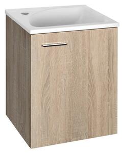 Aqualine Aqualine, dulap lavoar ZOJA/KERAMIA FRESH 40x50x32cm, stejar platinat, 51048DP