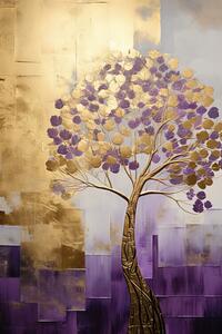 Ilustrație Purple Gold Paint, Bilge Paksoylu