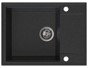 Chiuvetă de bucătărie din granit Sink Quality Sink55 620x460x215 mm + sifon grafit, grafit, SKQ-SINK.G.1KKO.XB