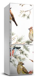 Autocolant pe frigider Păsări și conifere