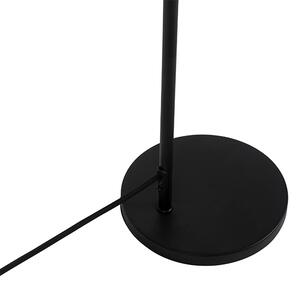 Lampă de masă modernă neagră cu abajur fumuriu - Maly
