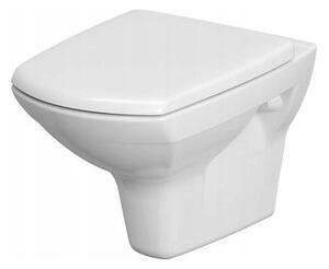 Cersanit Carina Clean On, vas WC suspendat + scaun WC antibacterian duroplast, set 548, alb, K701-033